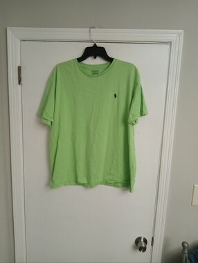 Polo by Ralph Lauren Men’s Bright Green Crew Neck Tee